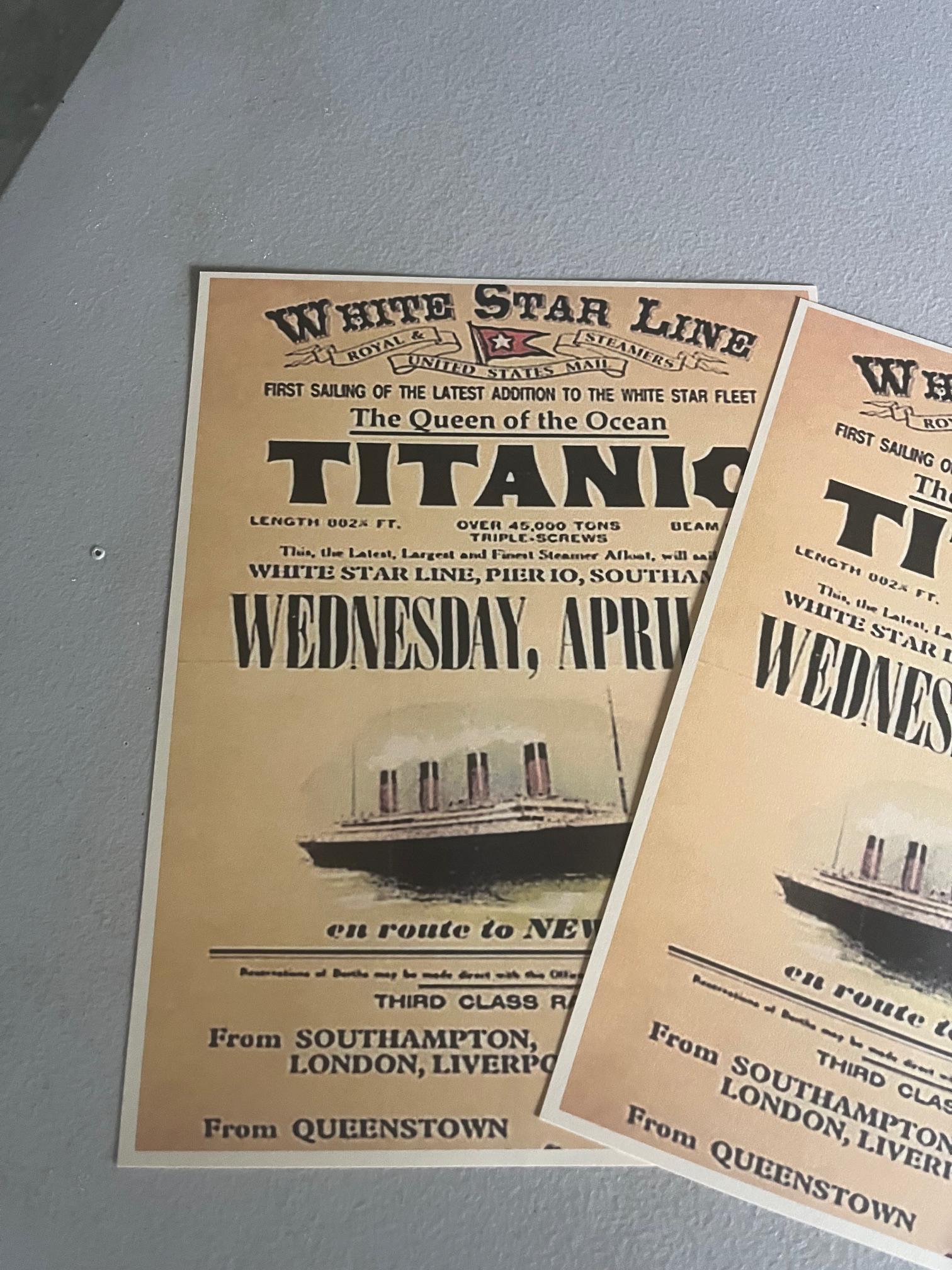 Titanic 初航海 ポスター　証明書付き額入り Titanic Full-Size Movie Poster Deluxe Framed with Leonardo