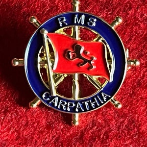 Carpathia officers lapel pin, Carpathia the rescue ship of RMS Titanic's lifeboats and passengers!