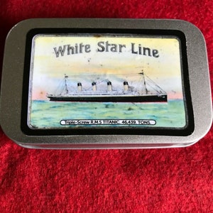 White Star Line RMS Titanic replica sigarettenblikje replica uit 1912!