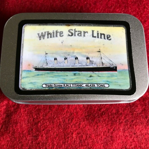 White Star Line RMS Titanic Replica Cigarette Tin 1912 replica!