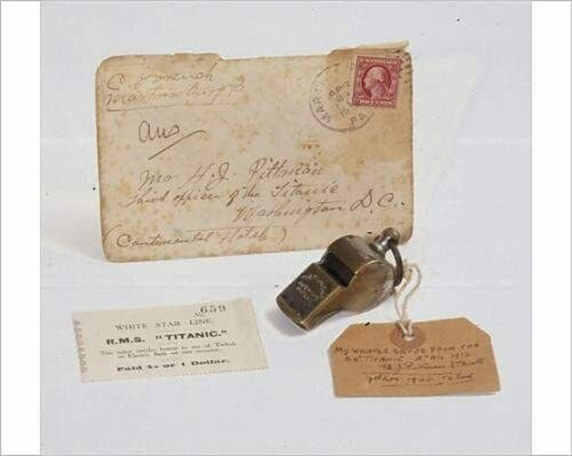 RMS TITANIC 3rd officer Bert Pittman's Whistle Replica Etsy