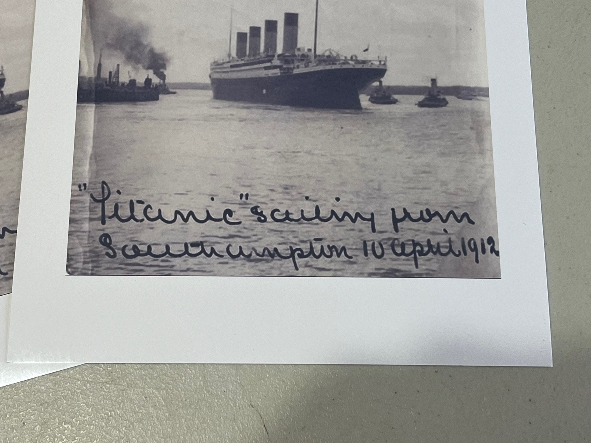 タイタニック号の古い報道写真、出航日、1912年4月、サウサンプトン