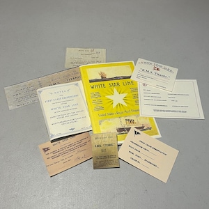 RMS TITANIC, reprint, First Class Passenger on board documents, Nice!