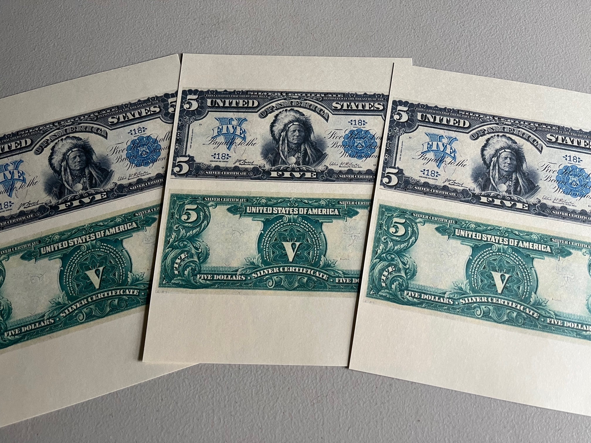 RMS Titanic, Silver Certificate Five Dollar Note, Clean Reprint