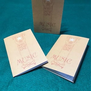 RMS Titanic White Star Line Music List booklet for First Class Passengers 1912