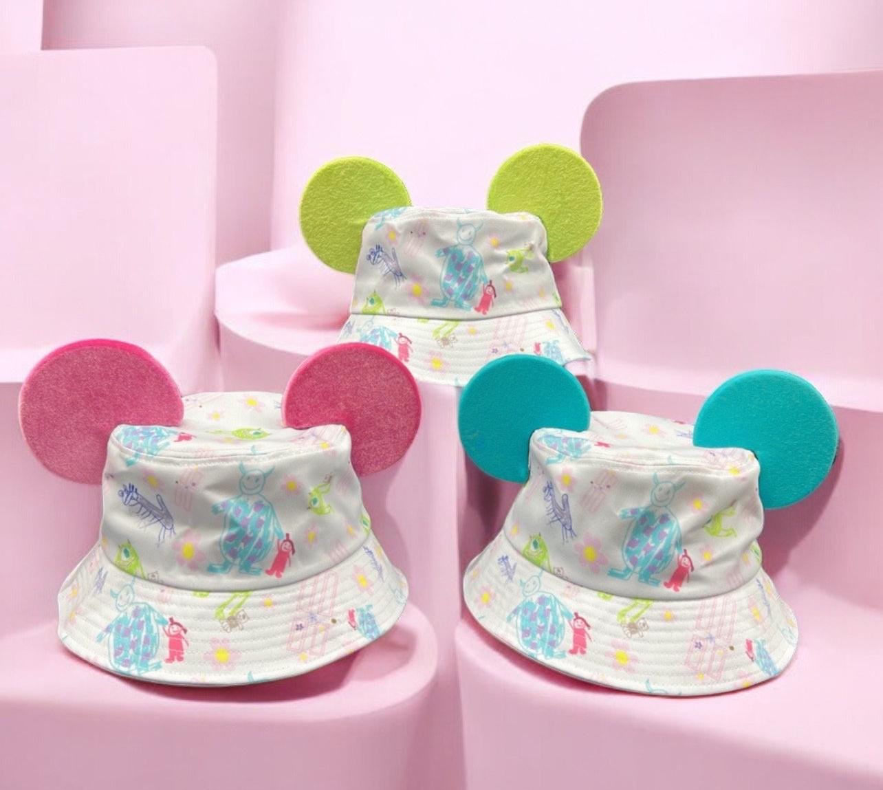 Monsters Inc Boos  sketch  Mike sully bucket hat with mouse ears