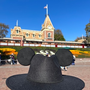 Black Fedora Hat with Mouse Ears – Disney Bound Outfit image 1