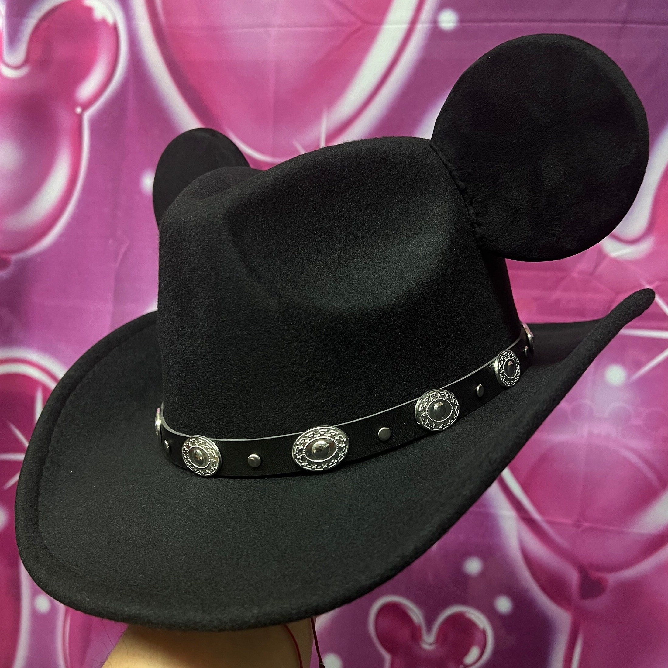 Cowboy Western Hat With SEWED ON Mouse Ears Inspired by 