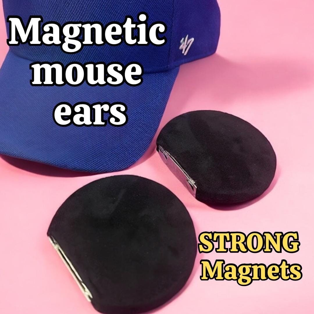 Magnetic Mouse Ears for Baseball Caps, Custom Snapback Hat Accessory - Etsy