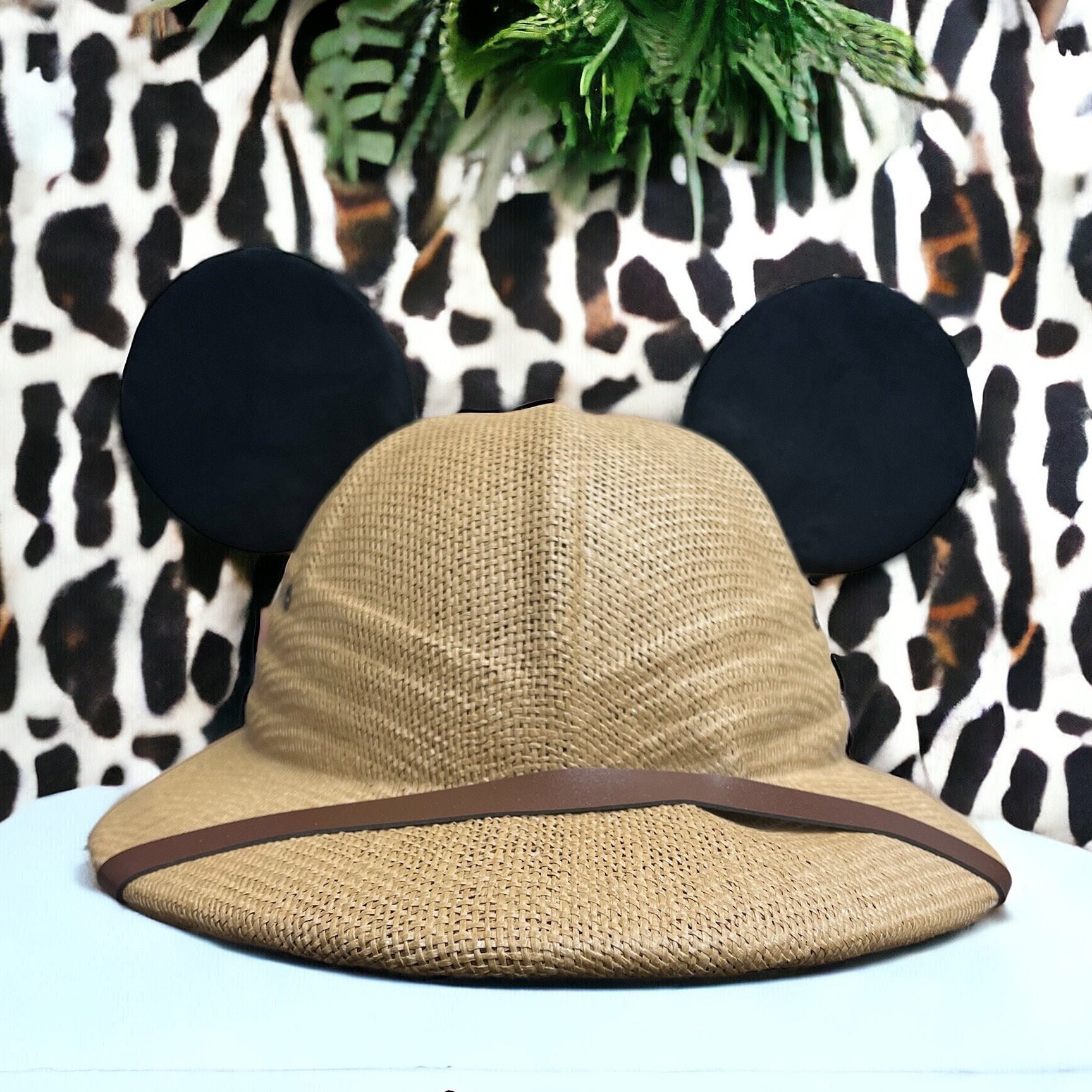 Safari Adventure Hard Hat With Mouse Ears – Handmade for Disney's
