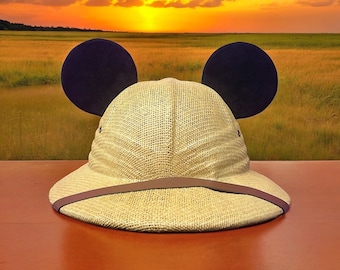 Safari Adventure Hard Hat With Mouse Ears – Handmade for Disney's