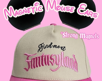 Removable Magnetic Mickey Mouse Ears – Custom Disney Hat Decoration for Caps-