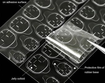 Double-Sided Nail Glue Tabs: Adhesive False Nail Jelly Gel