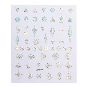 5d Celestial Pattern Nail Gold Embossed Stickers | Star Moon Jewel Decals | Manicure Decoration Tools