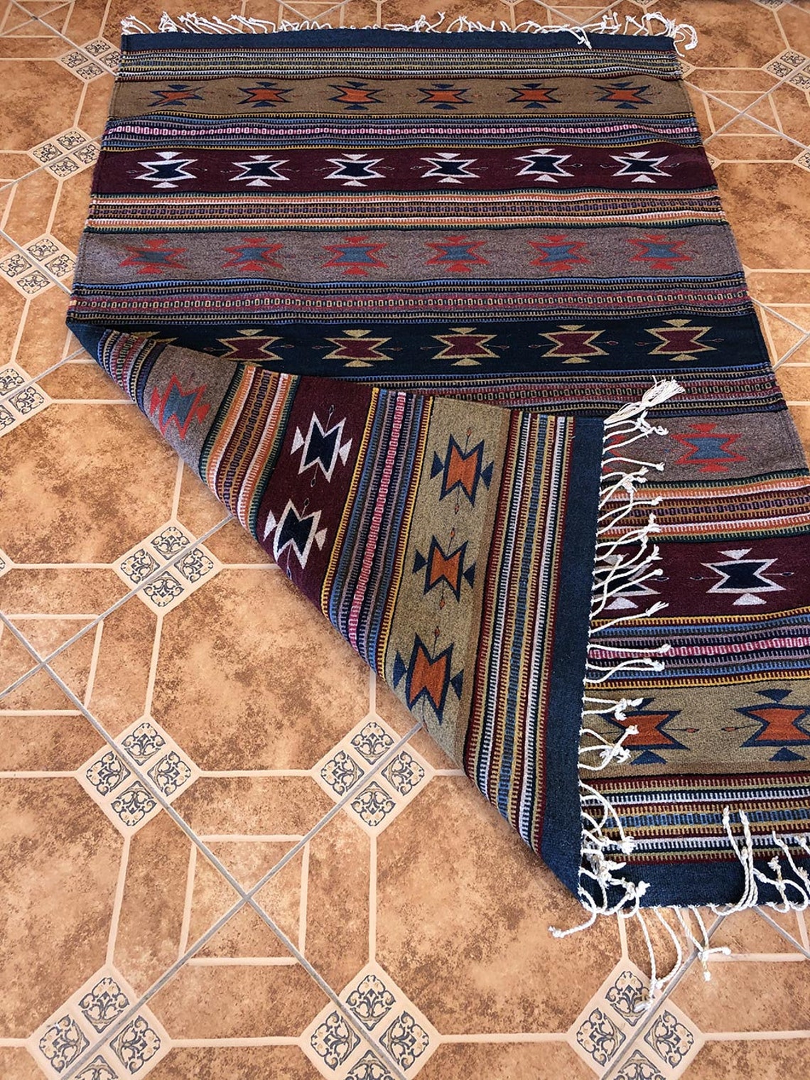 Rugs handwoven in Oaxaca Mexico authentic sheep wool Etsy