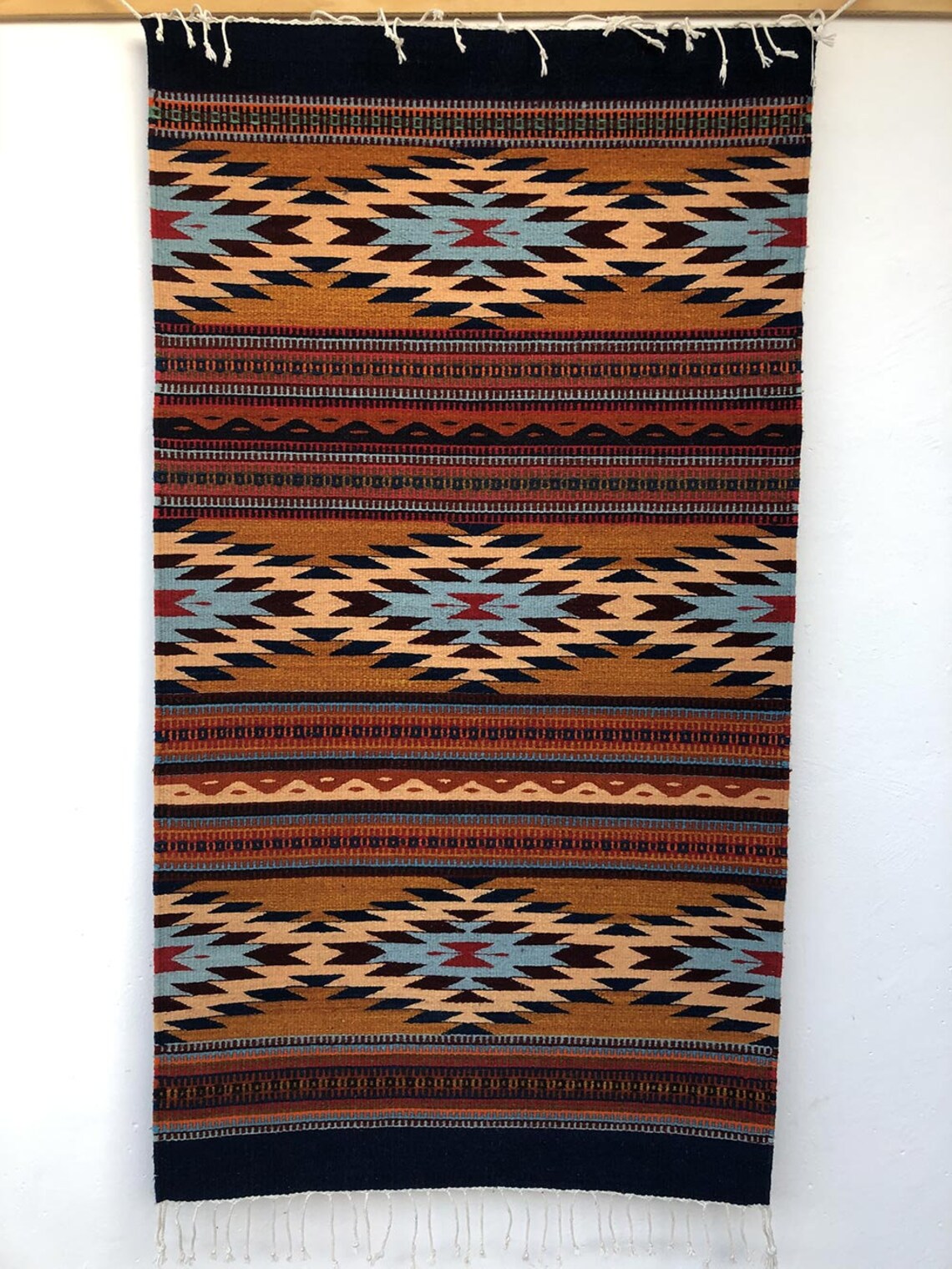Rugs handwoven in Oaxaca Mexico authentic sheep wool Etsy