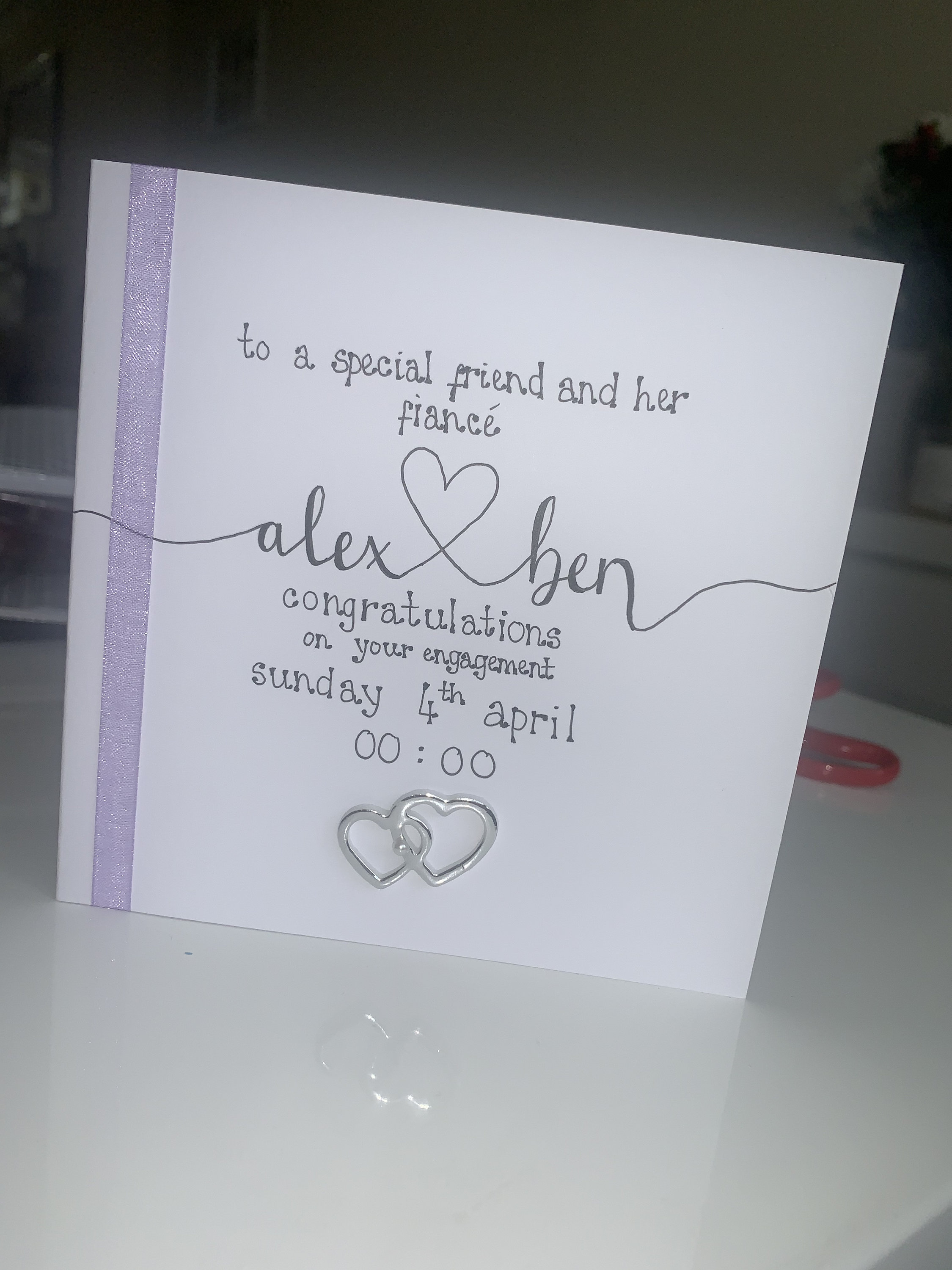 Personalised handmade engagement card Etsy