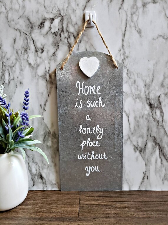 Home Quote Sign Rustic sign farmhouse wall hanging Etsy