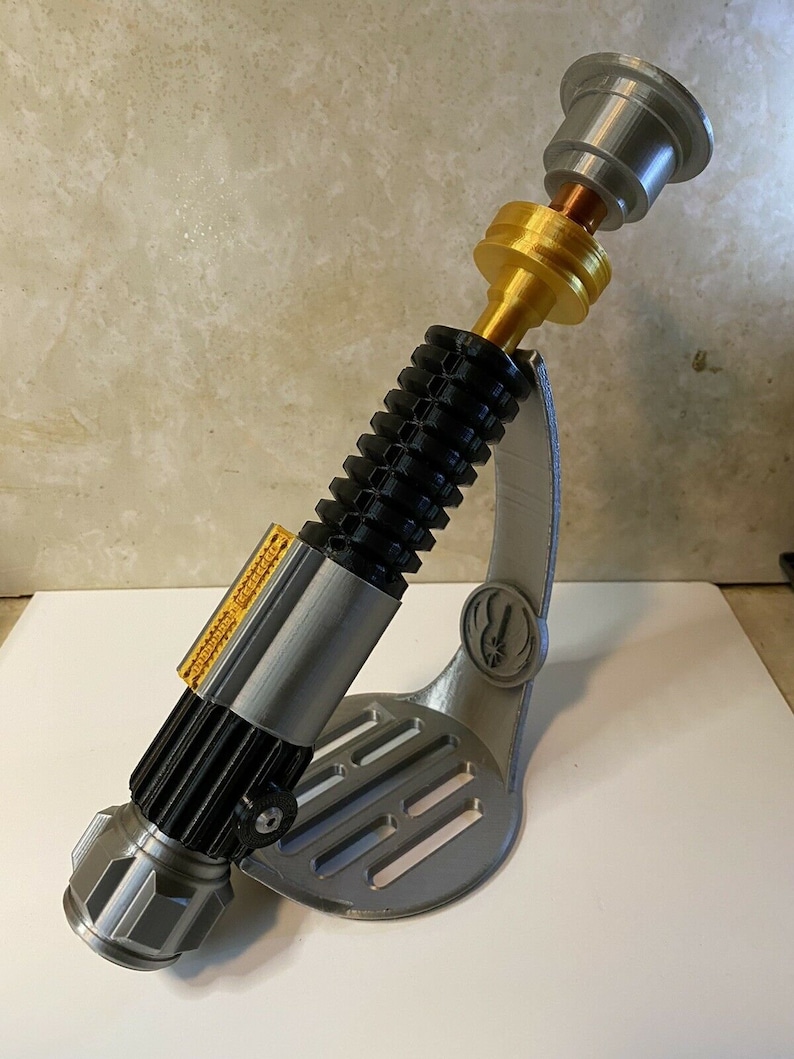 オビ＝ワン・ケノービ ライトセーバー スタンド付き - 小道具レプリカ - ディスプレイコスプレ - 3Dプリント 画像 3