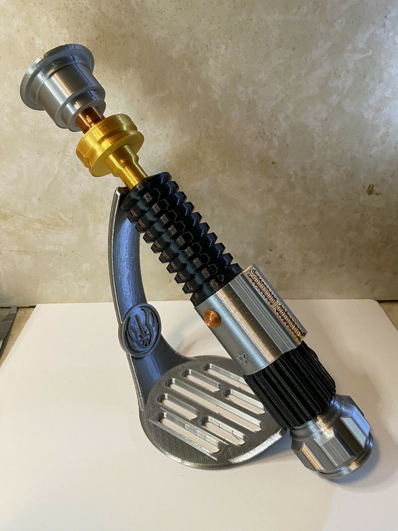 オビ＝ワン・ケノービ ライトセーバー スタンド付き - 小道具レプリカ - ディスプレイコスプレ - 3Dプリント 画像 1