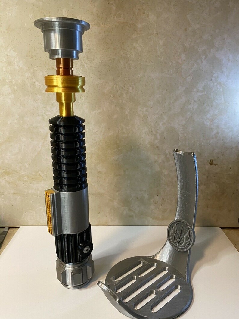 オビ＝ワン・ケノービ ライトセーバー スタンド付き - 小道具レプリカ - ディスプレイコスプレ - 3Dプリント 画像 4