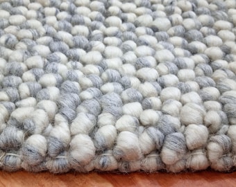 Custom Size Chunky Rug, Handloom Wool Rug, Scandinavian Decorative Rug, Living Room, Bedroom, Kids Room, Dining Room