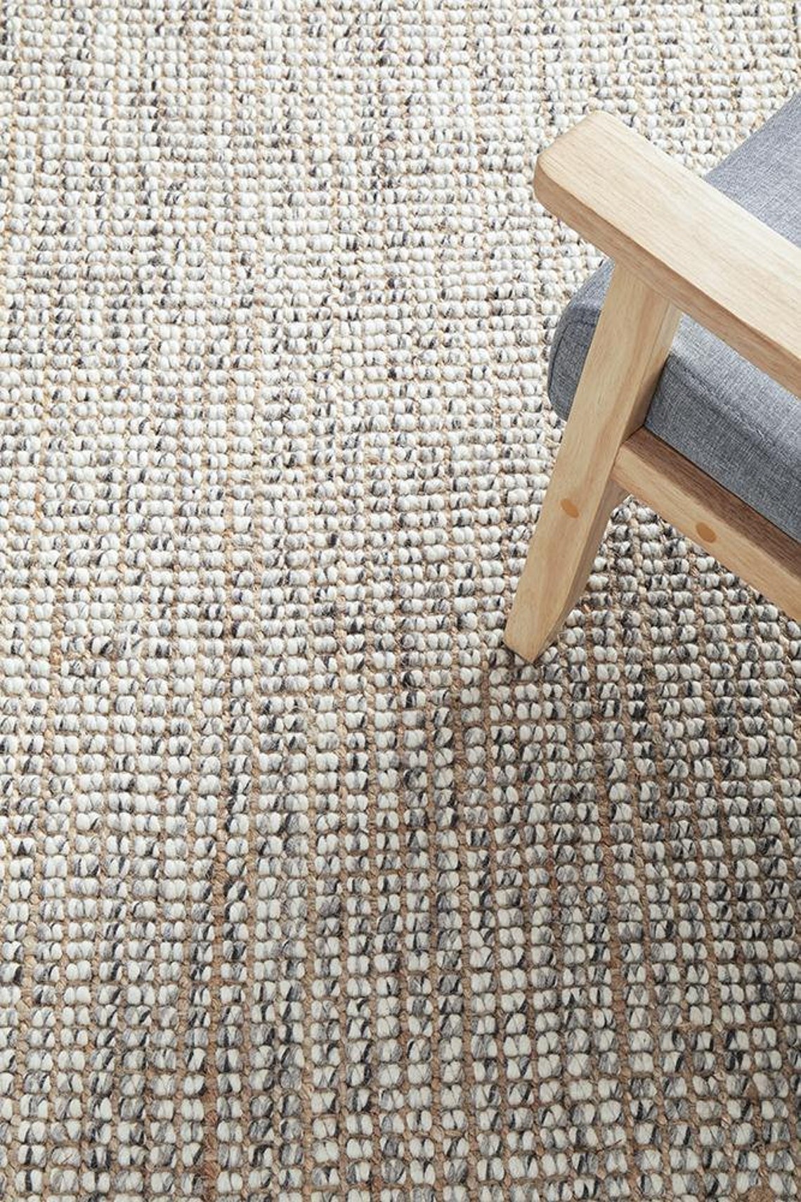 Handloom Natural Jute and Wool Rug, Eye-catching Decorative Rug, Custom ...