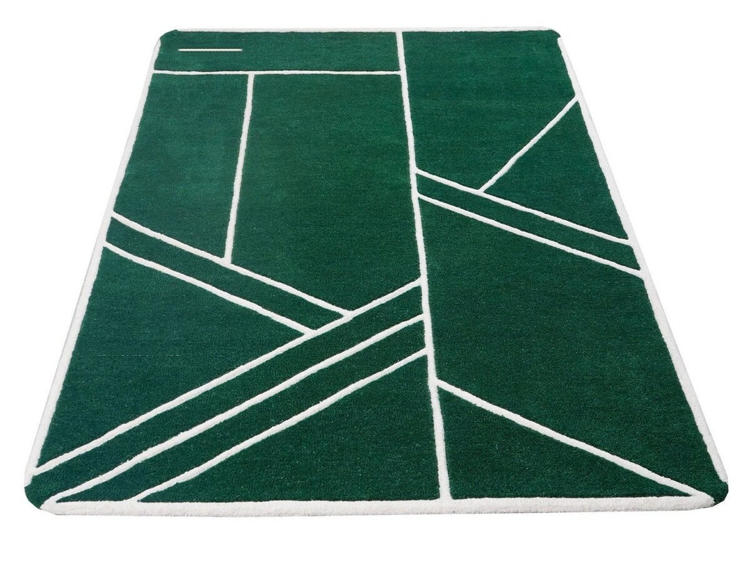 Antique Indian Handmade Rug Tuft Vintage Wool Rug Abstract Etsy