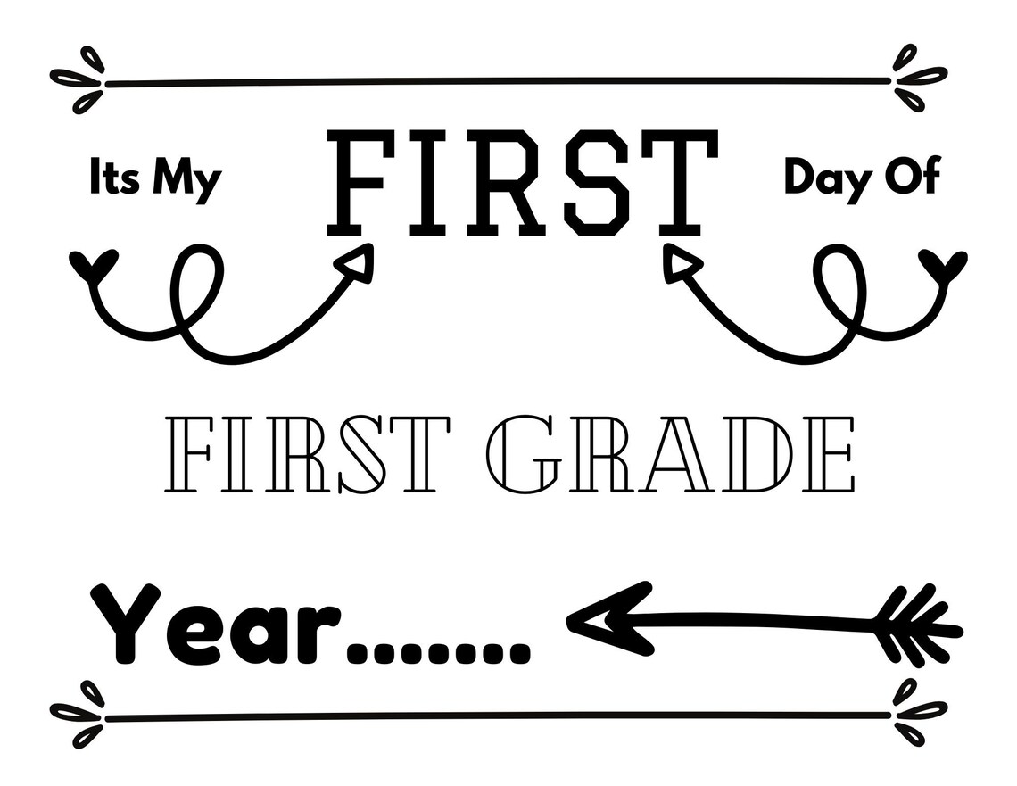 Back To School Signs For First Day Of School Picture Printable Etsy