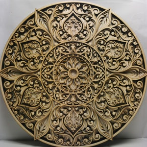 Elegant Multilayer Wooden Mandala Wall Hanging Art
