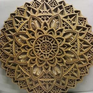 Elegant Multilayer Wooden Mandala Wall Hanging Art