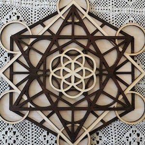 METATRON CUBE - Elegant Wooden Sacred Geometry Mandala