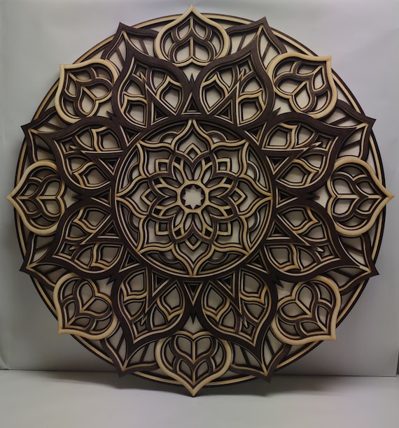 LOTUS Flower-circle Wooden Sacred Geometry Mandala -  Canada