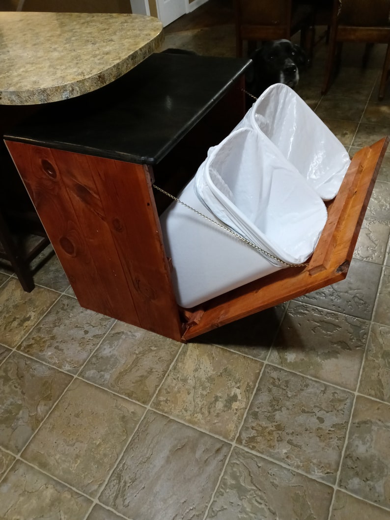 Dog Proof Trash Can With Two Cans Capacity Etsy