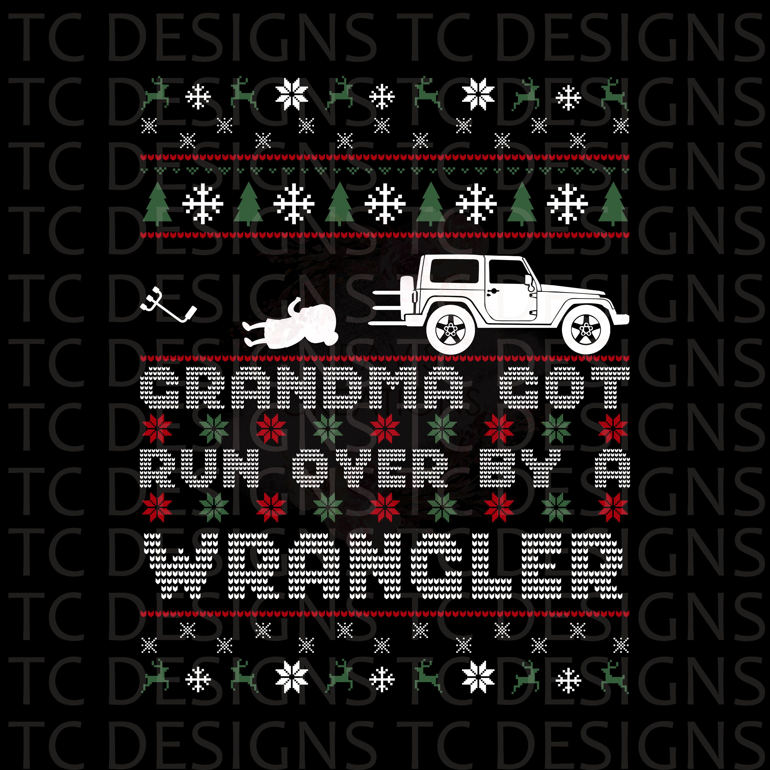 Grandma Got Run Over by A Wrangler PNG Ugly Christmas Sweater - Etsy