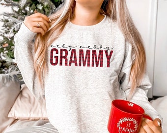 Very Merry Grammy T-Shirt, Long Sleeve Shirt, Sweatshirt, Christmas T-Shirt, Christmas Sweatshirt