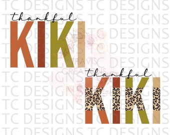 Thankful Kiki PNG Digital Download For Sublimation Or DTG Printing, Thanksgiving Design Downloads, Leopard Print, PNG