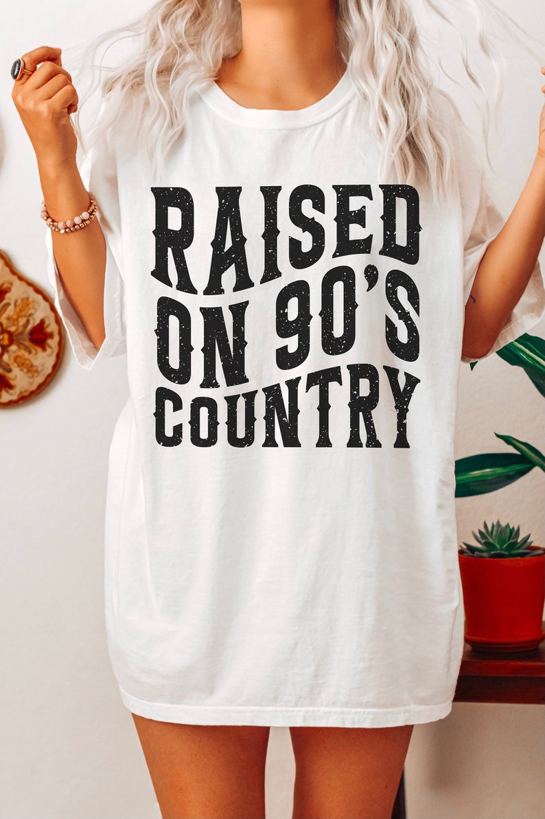 Raised On 90's Country SVG, PNG, Distressed Svg, 90's PNG, Country MusicSvg, 90's CountrySvg image 3