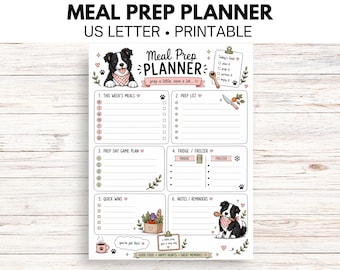 Meal Prep Planner Page | Weekly Meal Planning, Simple Layout (US Letter PDF)