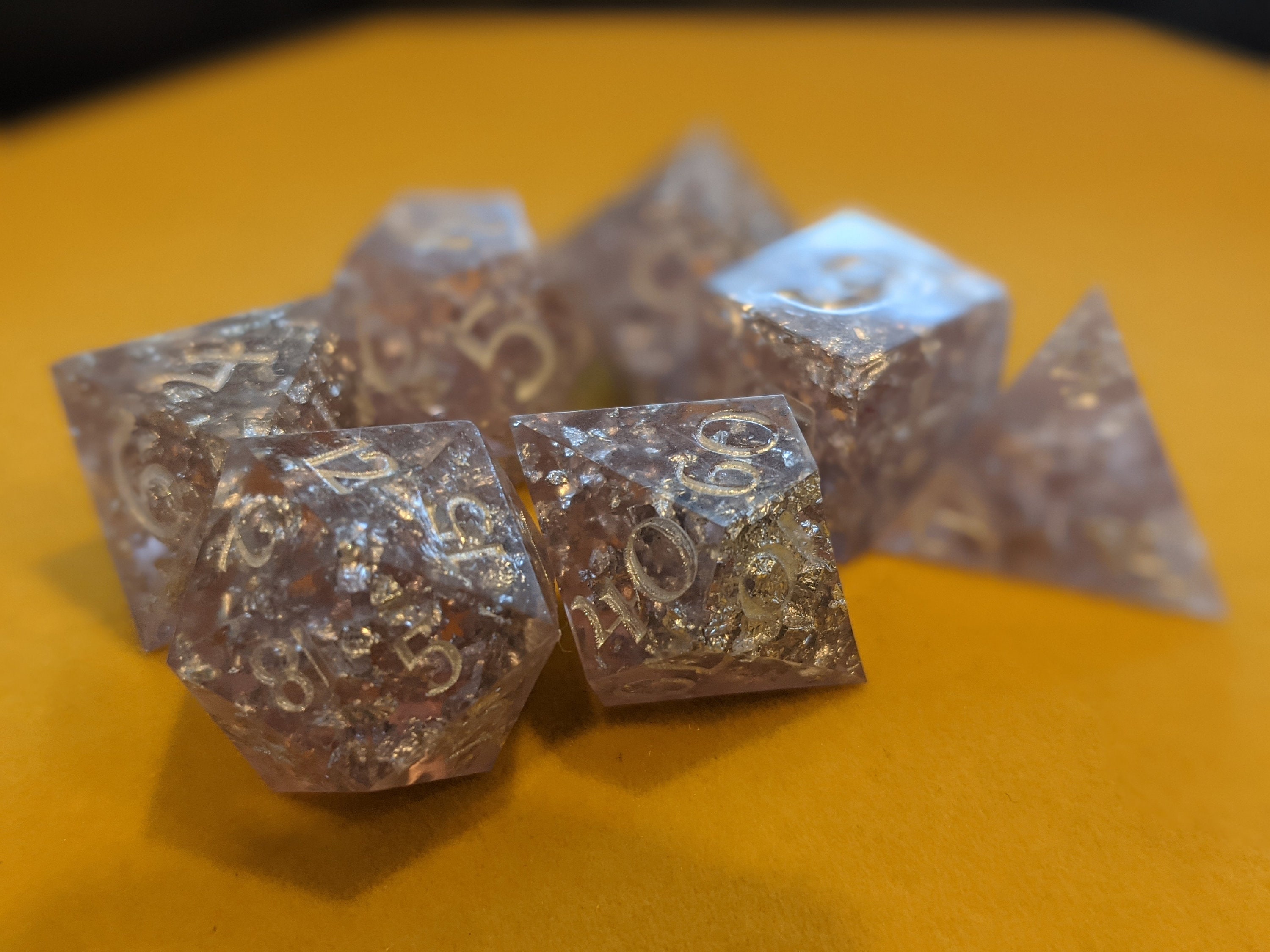 Winter Rose Dice Set Etsy