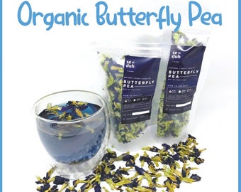 100% Organic Butterfly Pea Blupea Dried Flower Herbal Tea Clitoria Ternatea