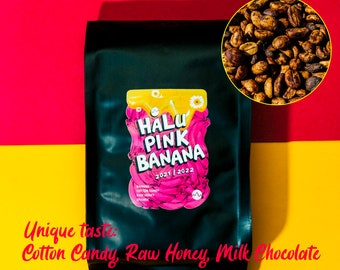 Unique Taste Arabica Halu Pink Banana Coffee Whole Bean/Ground 200gr