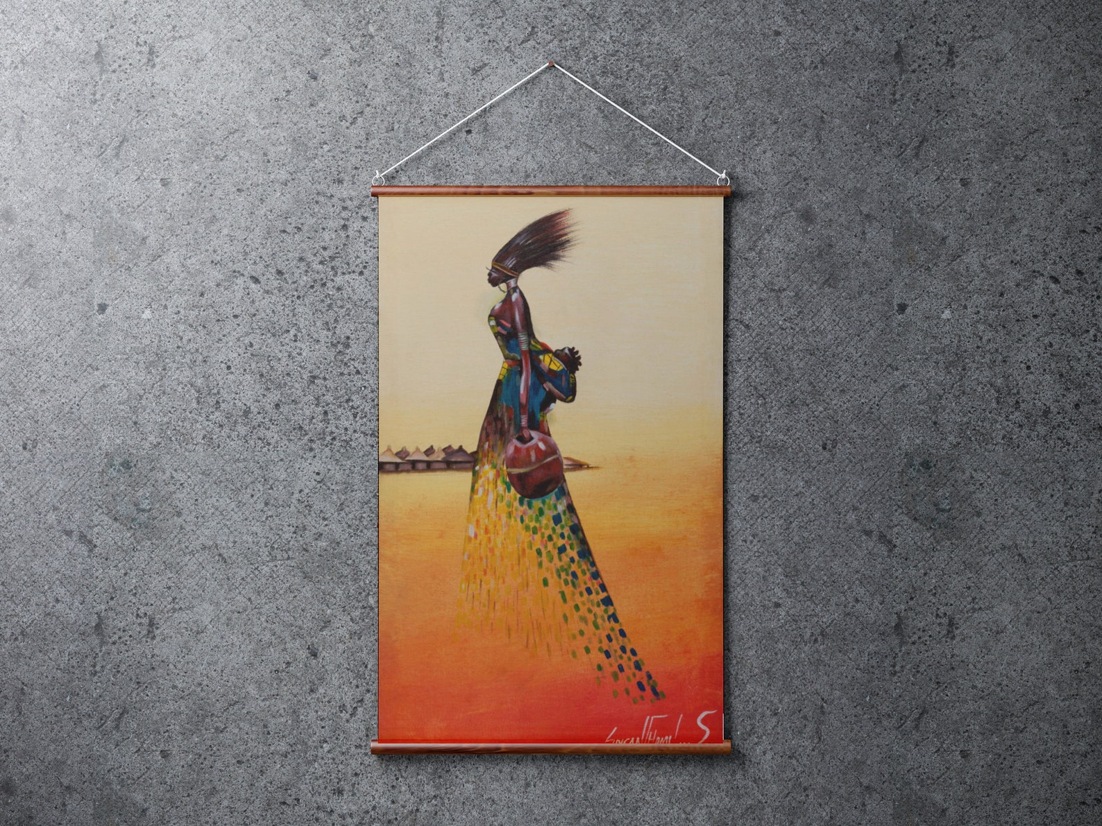 Digital African Art Zimbabwe Painting Give Back Download | Etsy