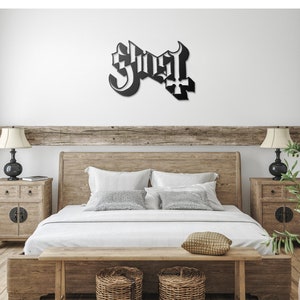 Ghost Band Logo Die-Cut Metal Premium Wall Art Sign