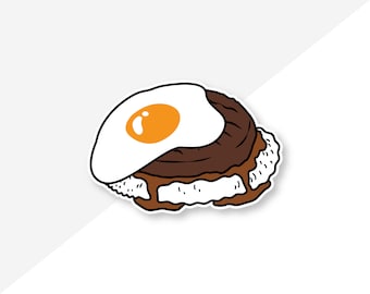 Loco Moco Sticker – Hawaii Food Vinyl Decal 3″ Waterproof Laptop & Bottle Sticker