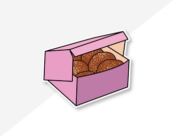 Malasadas Vinyl Sticker – 3″ Weatherproof Hawaii Dessert Decal for Laptop & Water Bottle