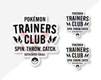 Pokemon Trainers Club Sticker – 3″ Vinyl Waterproof Decal for Laptop & Water Bottle | Pokemon GO Gift – Teams Valor, Mystic, Instinct