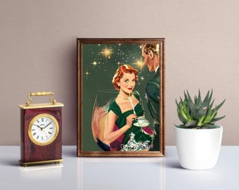 Impresión artística de glamour retro: Decoración vintage para el hogar (descarga digital)