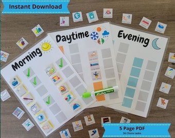 My Daily Responsibilities Printable, Chore Chart, Routine Chart, Children’s Chart, Kindergarten Chart, Daily Activities, Homeschool