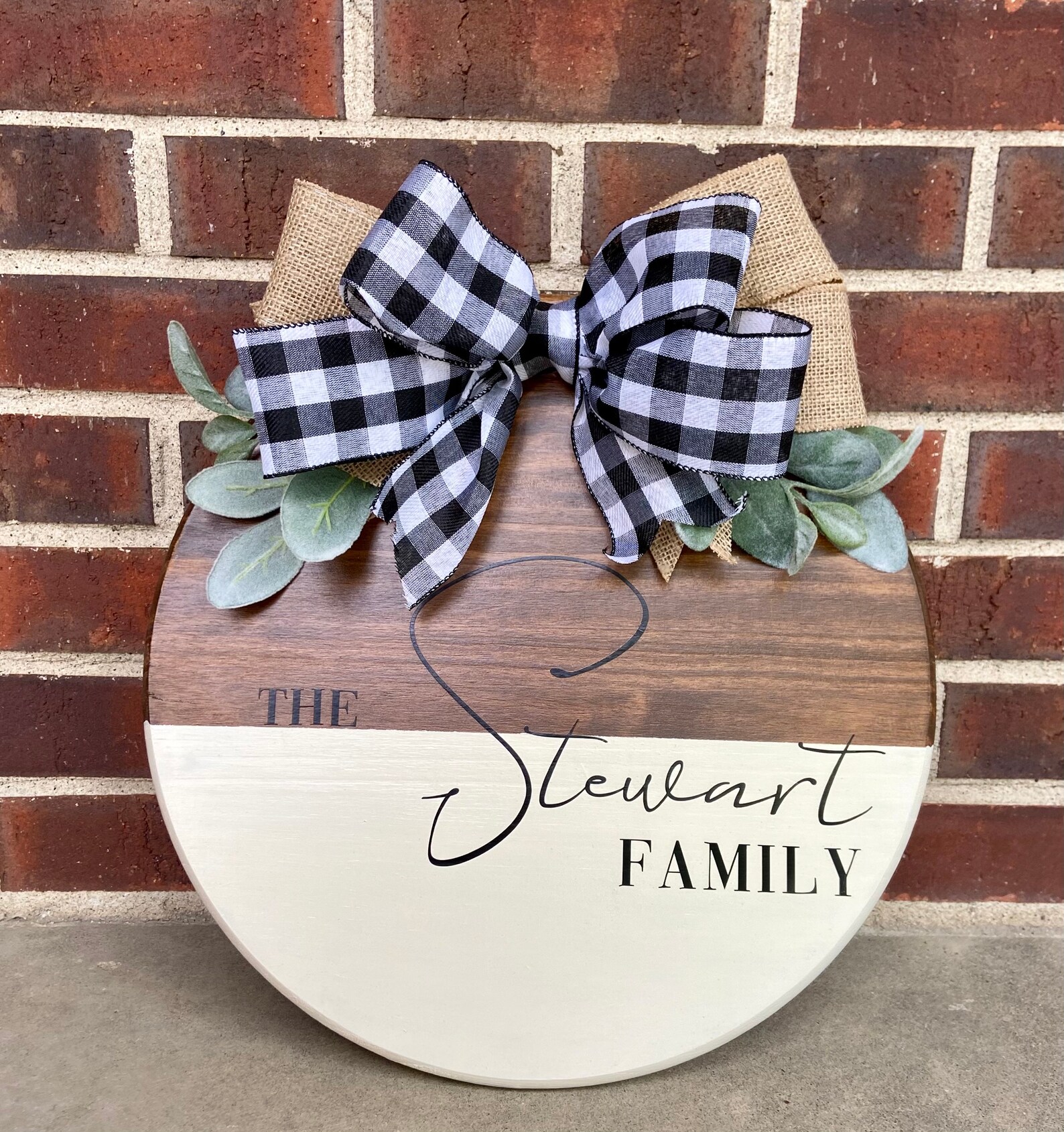 Personalized Door Hanger with Last Name Etsy
